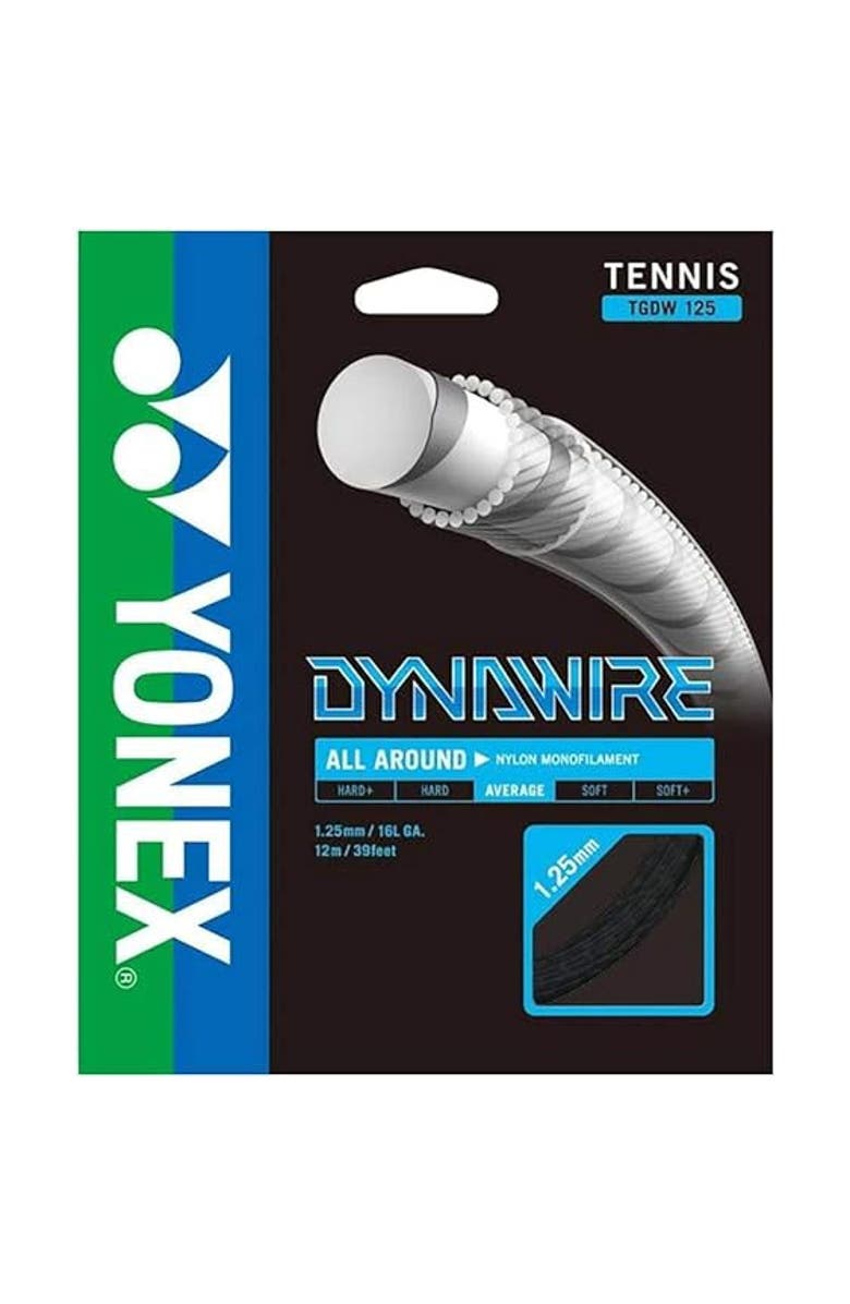 YONEX Dynawire 16Lg 1.25mm Tennis String, Main, color, Black