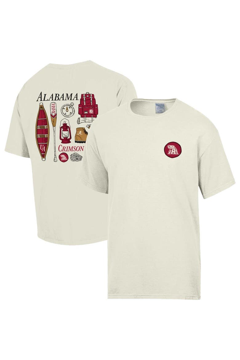 Men's Comfort Wash Cream Alabama Crimson Tide Camping Trip T-Shirt, Alternate, color, Cream