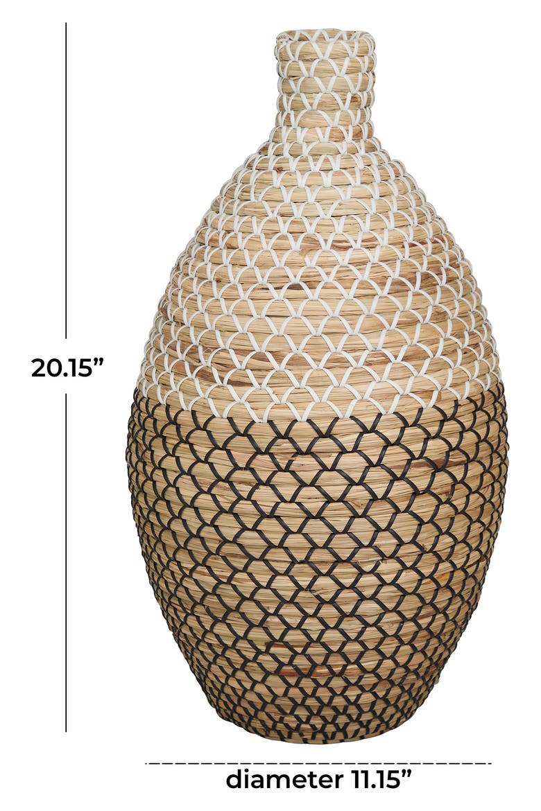Brown Seagrass Tall Woven Floor Vase, Alternate, color, BROWN