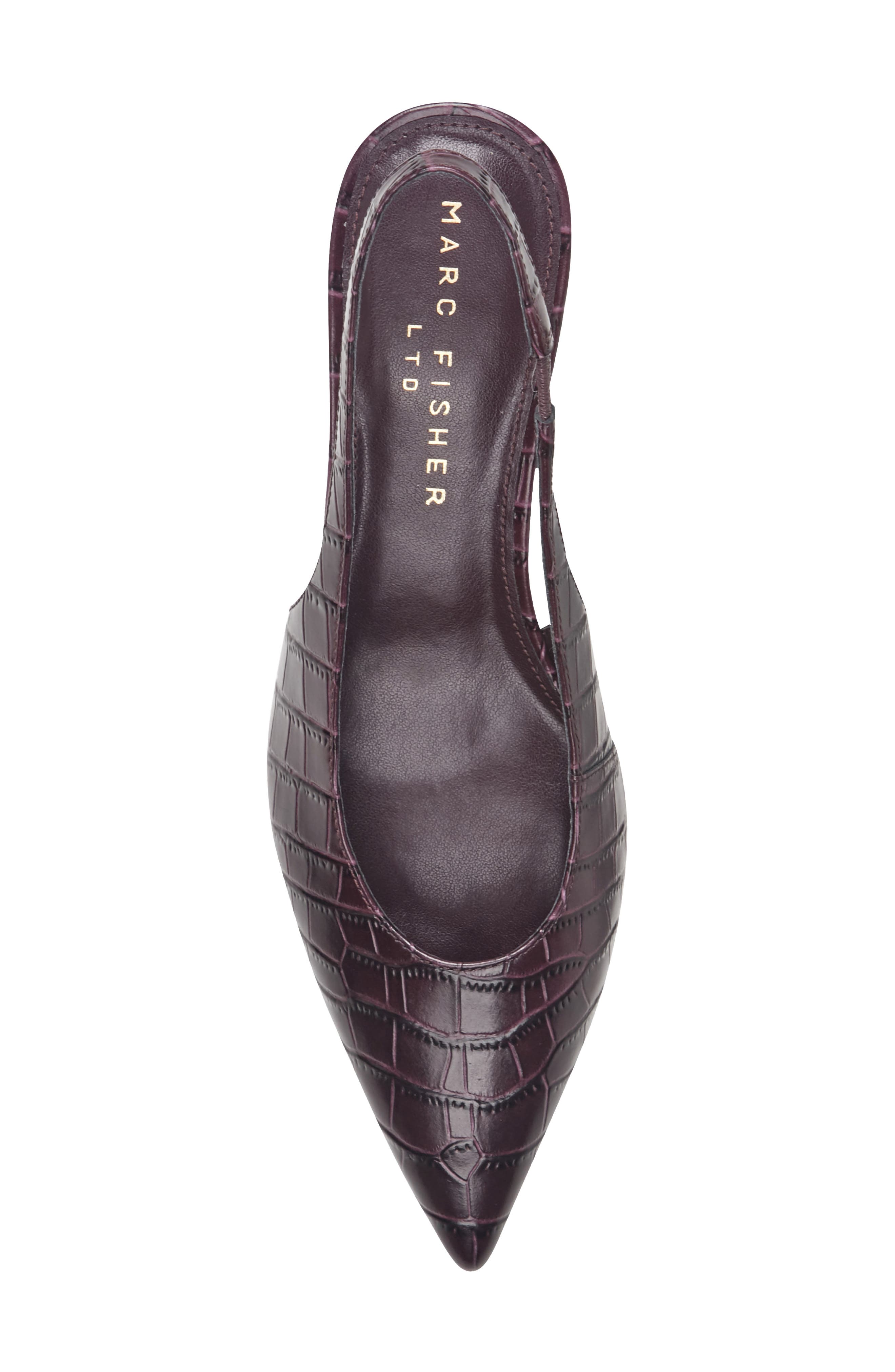Taten Slingback Pointed Toe Wedge Pump, Alternate, color, DARK RED 600