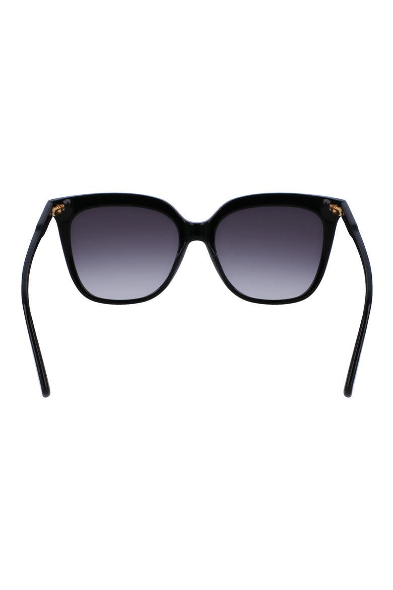 53mm Rectangular Sunglasses, Alternate, color, BLACK