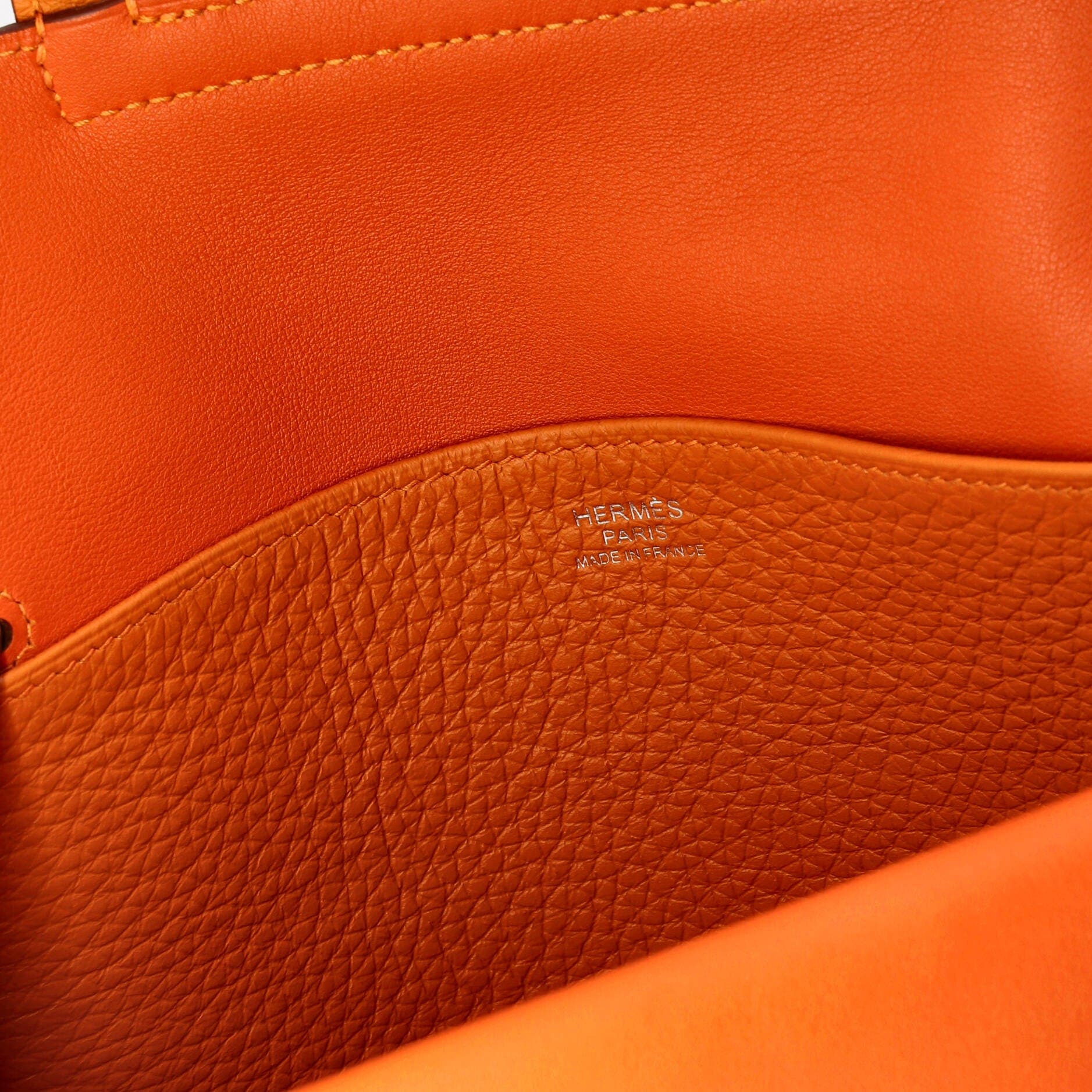 Pre-Owned Hermes Halzan Bag Clemence 25, Alternate, color, Feu