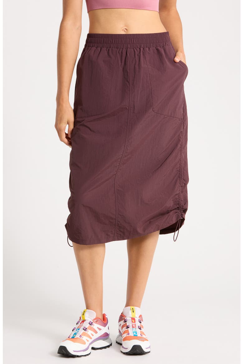 Echo Utility Midi Skirt, Main, color, BURGUNDY FUDGE