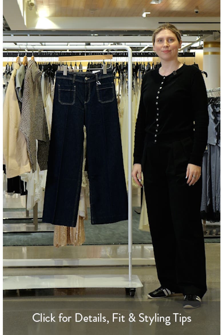 Jessie Patch Pocket Wide Leg Jeans video