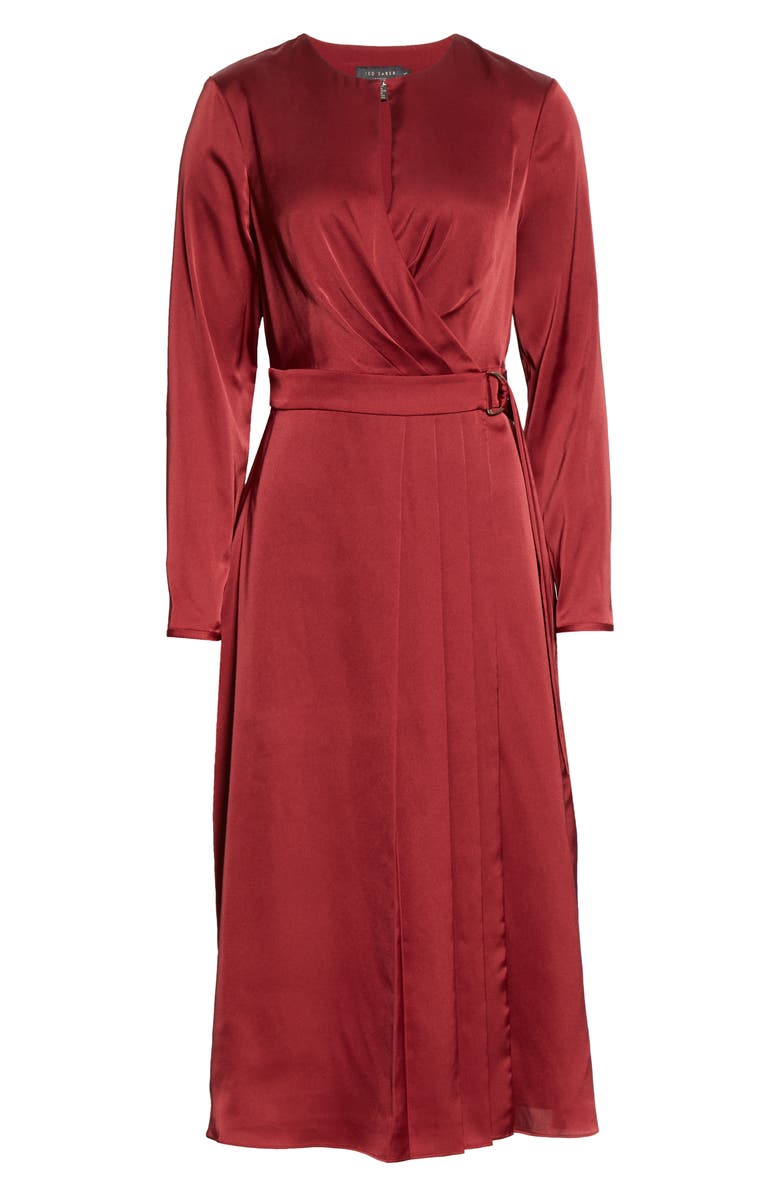 Ted Baker London Neenha Long Sleeve Wrap Dress, Alternate, color, 