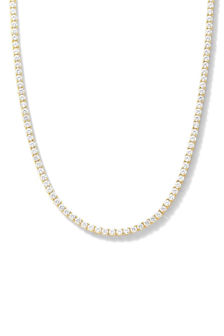 Grand Heiress Cubic Zirconia Tennis Necklace, Main, color, GOLD-WHITE