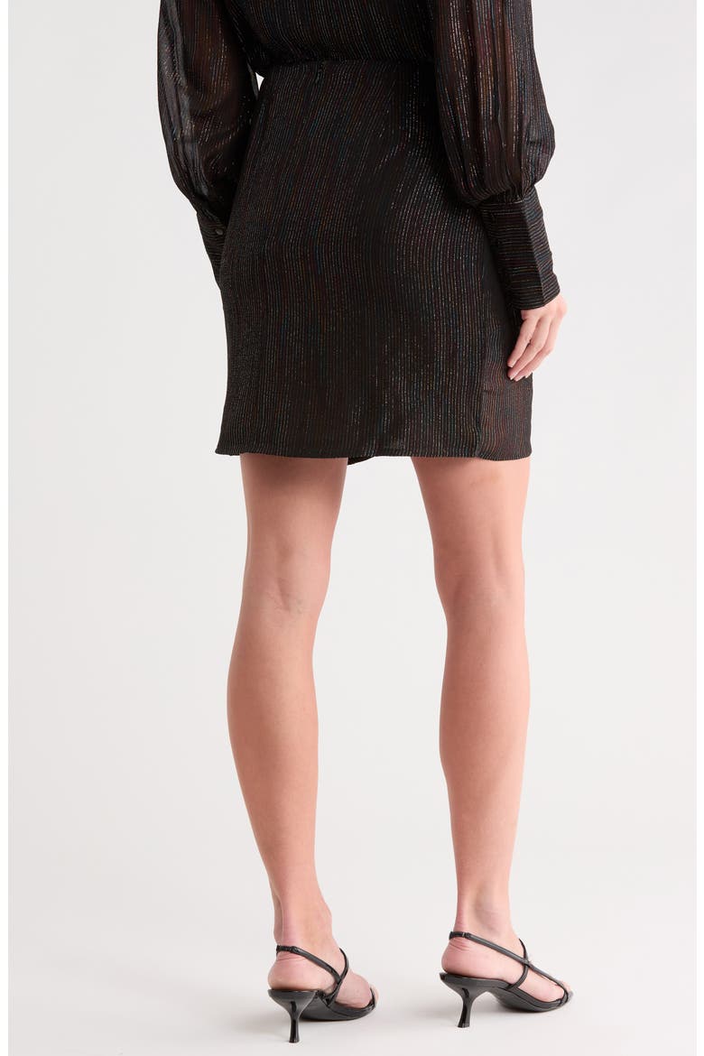 Cora Metallic Miniskirt, Alternate, color, BLACK