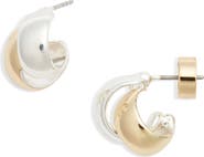 Nordstrom Wide Overlap Huggie Hoop Earrings