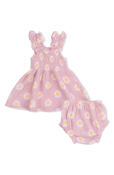 Caitlyn's Daisy Organic Cotton Muslin Sundress & Bloomers Set