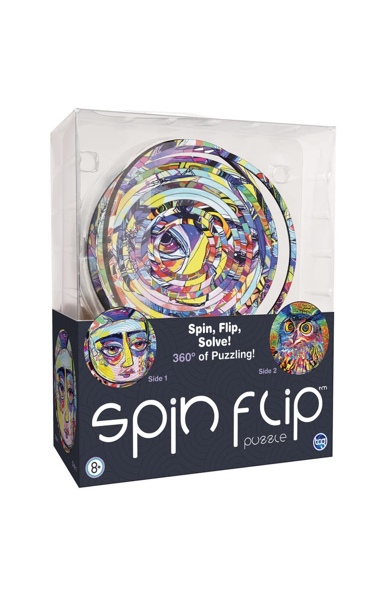 Spin Flip Puzzle Abstract 2L 14 Rings 2In1, 8+, Main, color, Multicolored