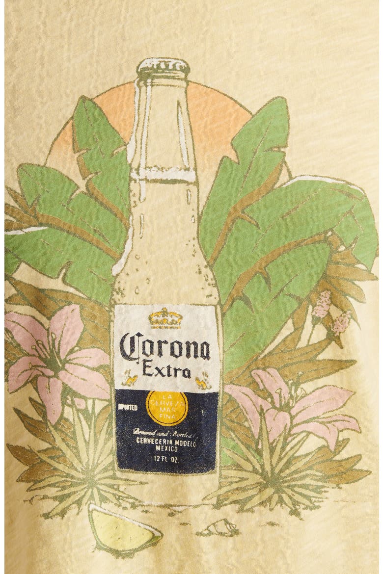 Tropical Corona Cotton Graphic T-Shirt, Alternate, color, MELLOW YELLOW