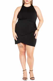 City Chic Roxie Ruched Sleeveless Dress