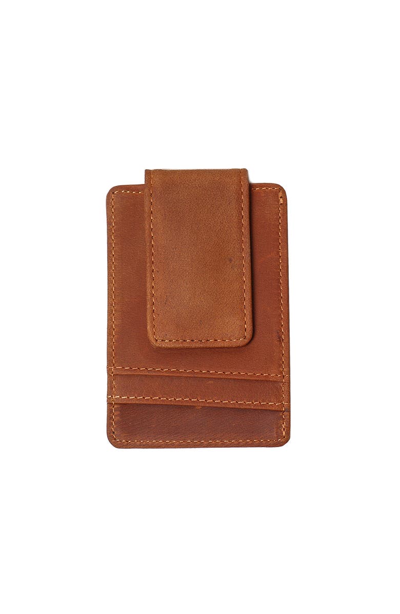 STEEL HORSE LEATHER The Walden | Handmade Leather Front Pocket Wallet with Money Clip, Main, color, Brown