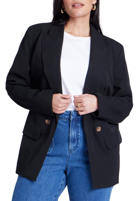 Long Relaxed Blazer (Plus Available)