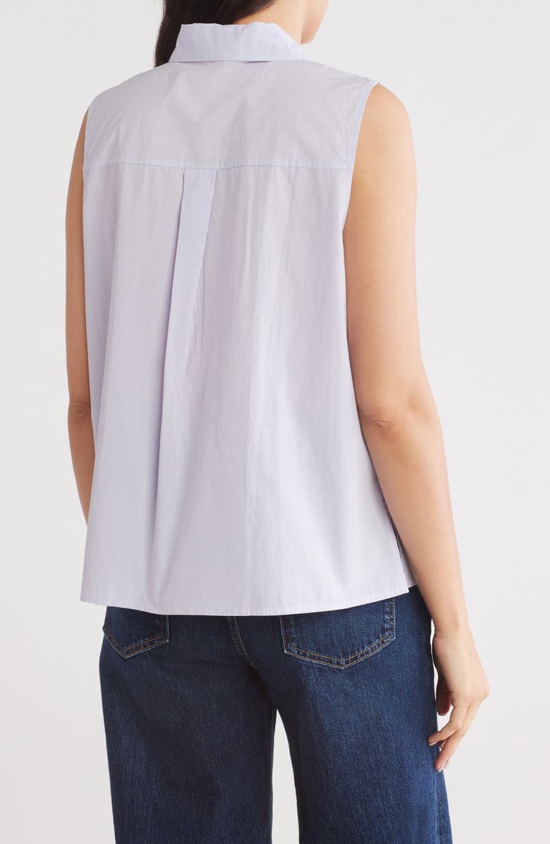 Sleeveless Button-Up Shirt