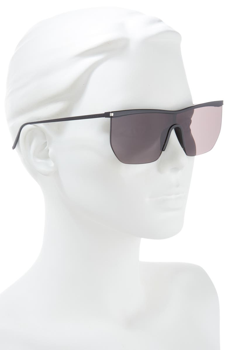 Saint Laurent 99mm Shield Sunglasses, Alternate, color,