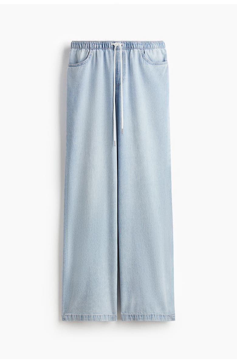 H&M Denim Drawstring Trousers, Main, color, 
