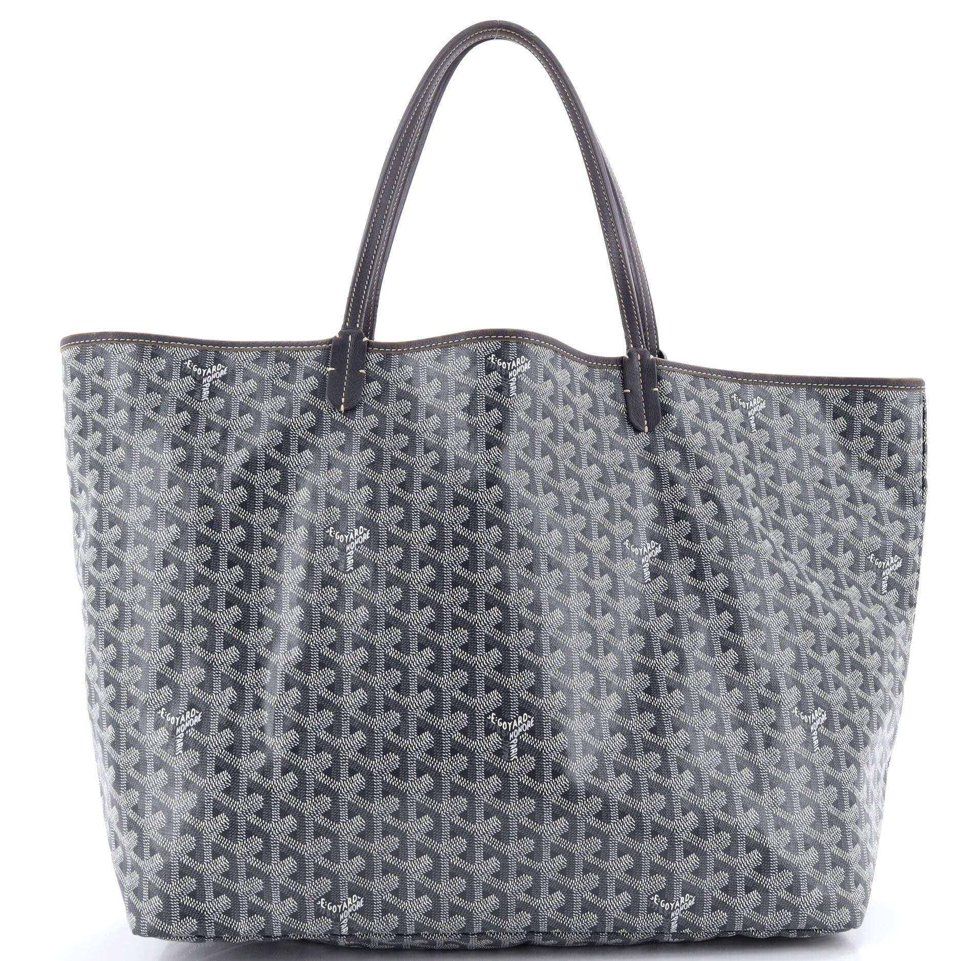 Pre-Owned Goyard Saint Louis Tote Coated Canvas GM, Main, color, Gray