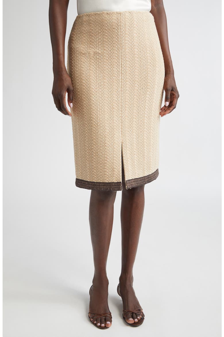 Basket Texture Knit Skirt, Main, color, FLAX