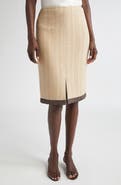 ST. JOHN Basket Texture Knit Skirt