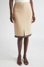 ST. JOHN Basket Texture Knit Skirt