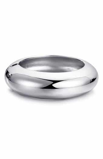Chunky Domed Hinged Bangle Bracelet