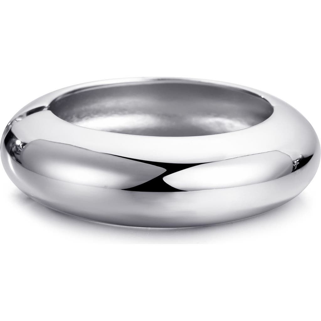 Adornia Chunky Domed Hinged Bangle Bracelet