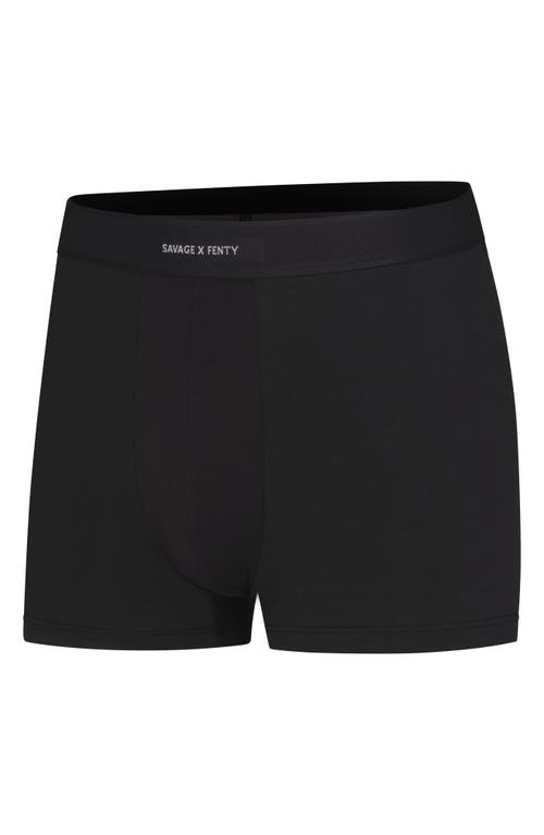 Savage X Fenty Trunks Boxer Briefs In Black Caviar