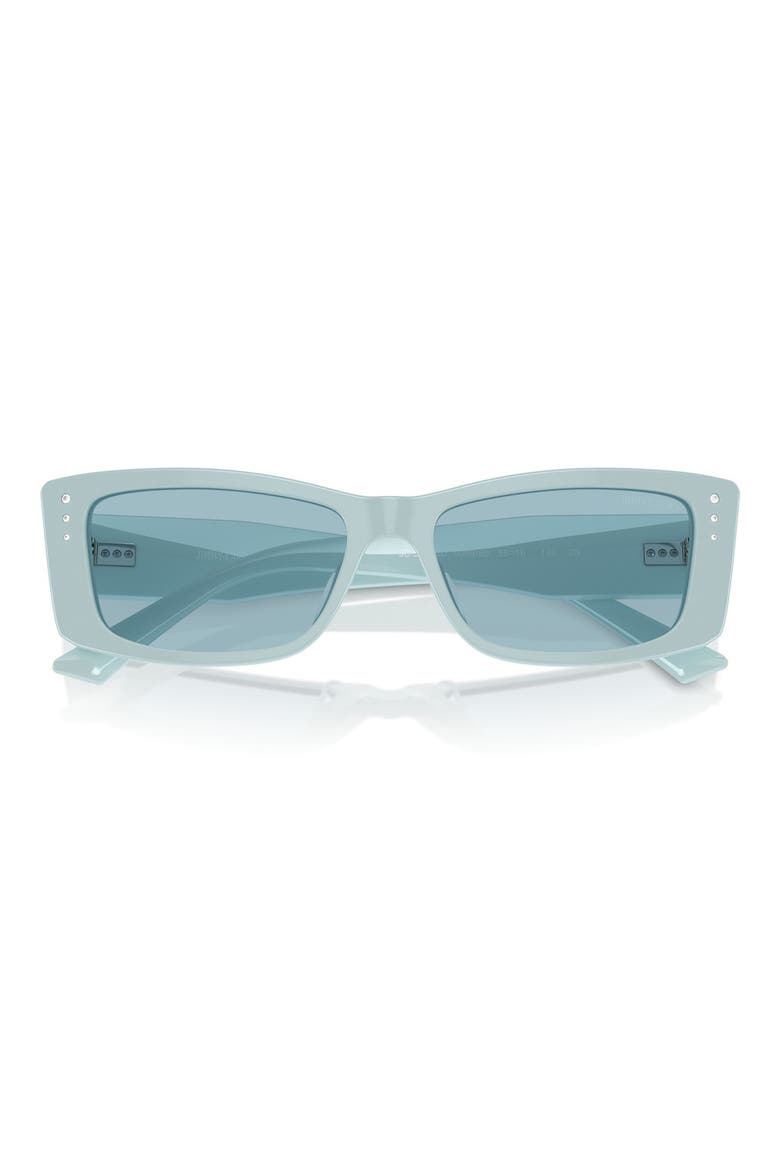 55mm Square Sunglasses, Alternate, color, LIGHT BLUE