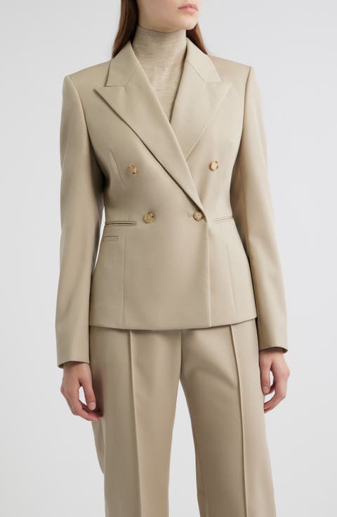 Jiamia Double Breasted Virgin Wool Blazer