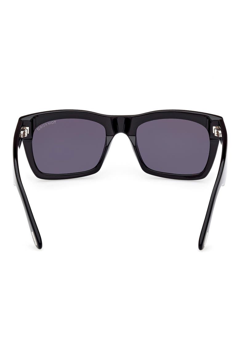 Nico 56mm Square Sunglasses, Alternate, color, SBLK/SMK