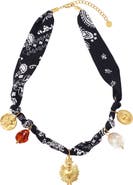 Adornia Charm Bandana Necklace