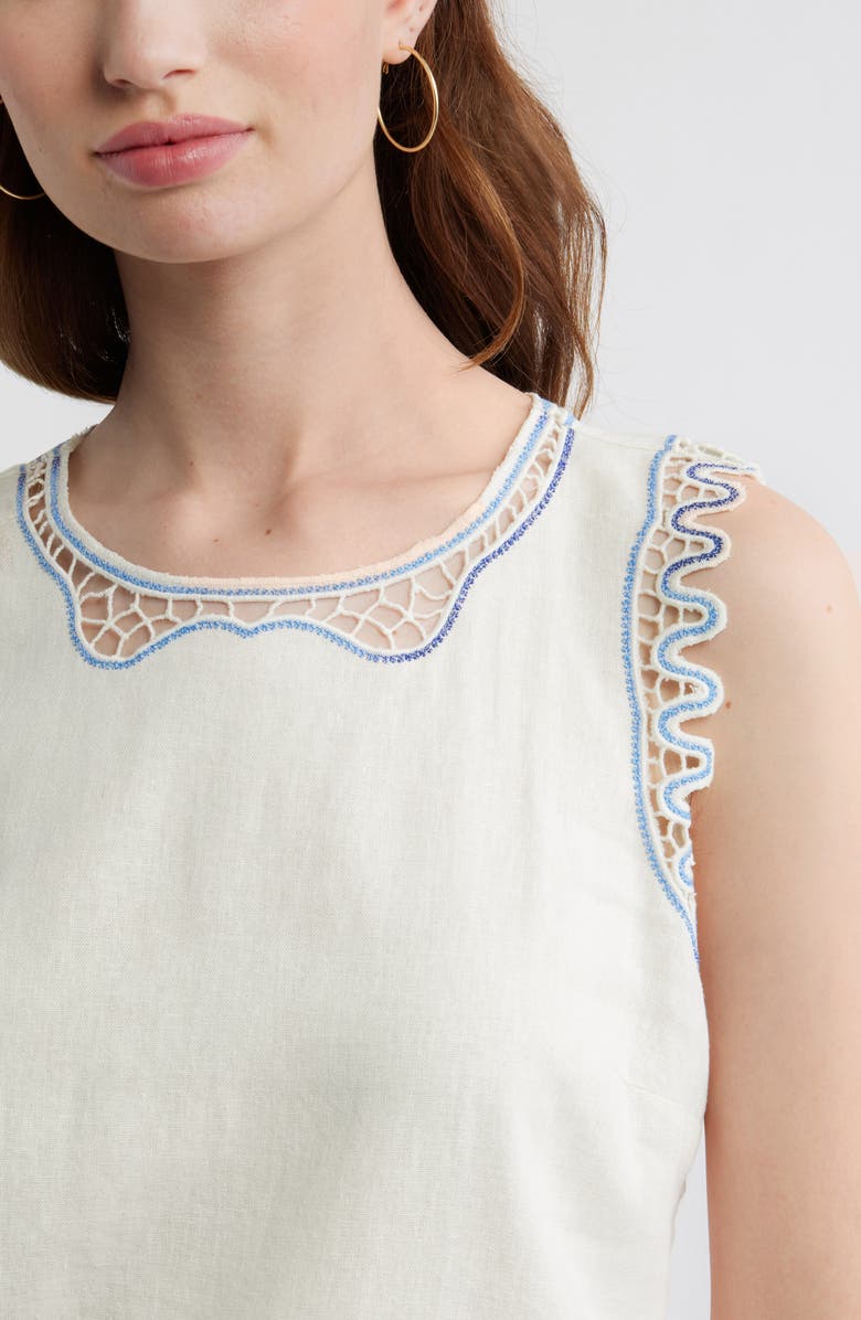 Treasure & Bond Cutwork Shell Sleeveless Top, Alternate, color, Ivory Egret