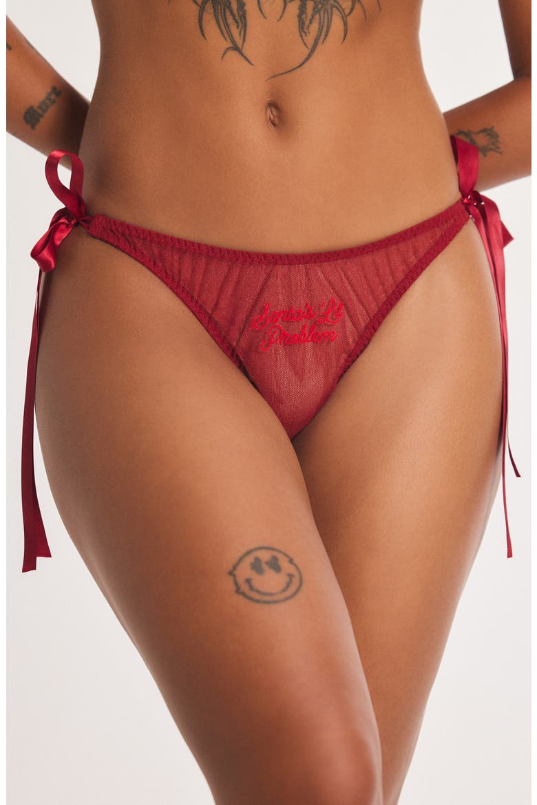 Flirty & Wordy Holiday 2-Piece Bikini Set, Alternate, color, GREEN/ RED