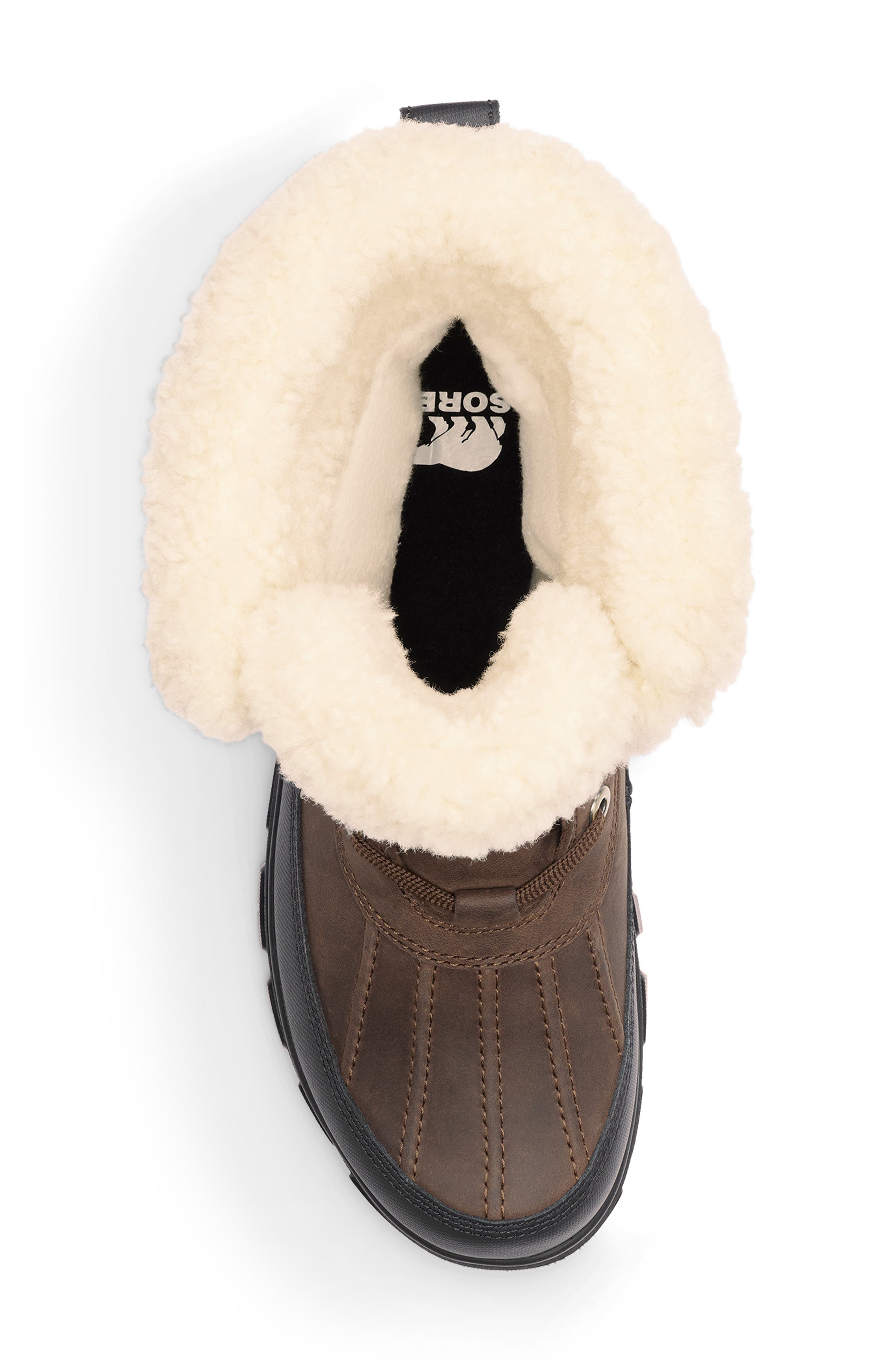 SOREL Tivoli V Parc Genuine Shearling Waterproof Boot, Alternate, color, Tobacco/ Black