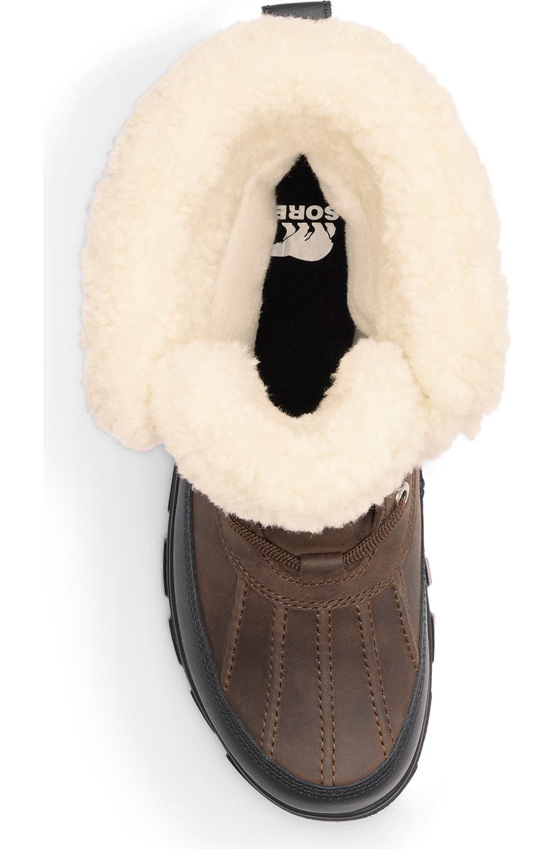 SOREL Tivoli V Parc Genuine Shearling Waterproof Boot, Alternate, color, Tobacco/ Black