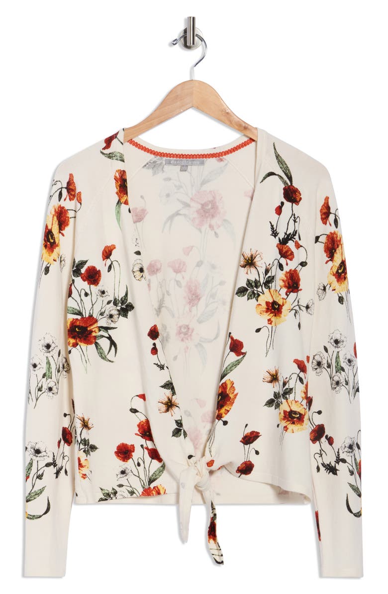 DR2 by Daniel Rainn Tie Front Sweater, Alternate, color, Ivory