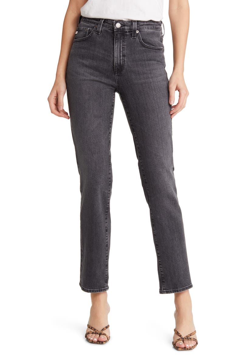 Saige Ankle Straight Leg Jeans, Main, color, 10 YEARS BONFIRE