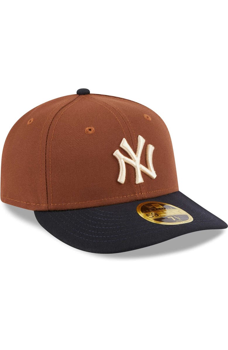 New Era Men's New Era Brown New York Yankees Tiramisu Low Profile 59FIFTY Fitted Hat, Alternate, color, 