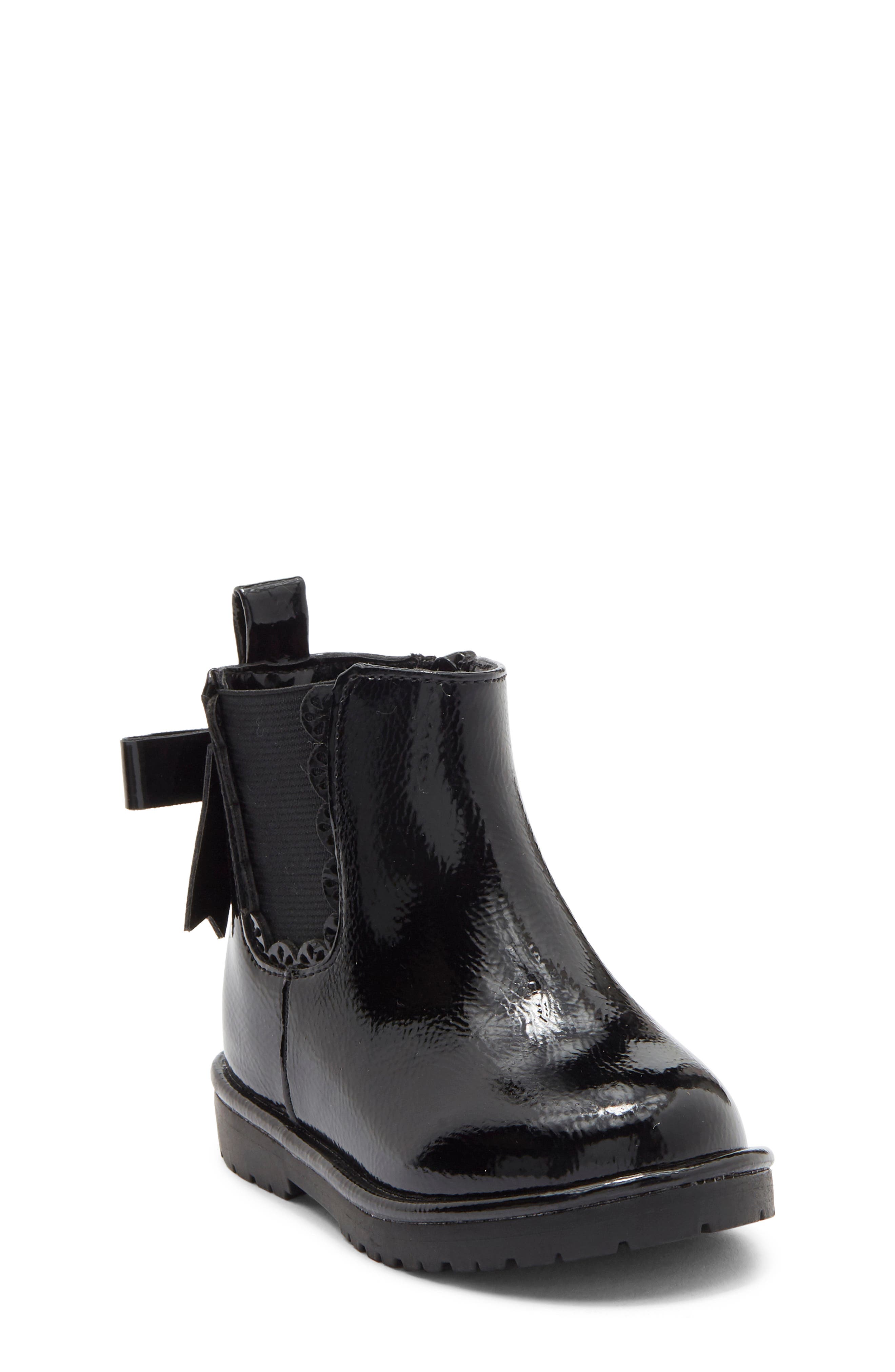 Kids' Bronwyn Bow Chelsea Boot, Main, color, BLACK