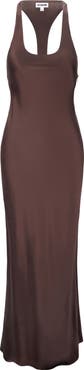 STAUD Juanita Racerback Satin Gown