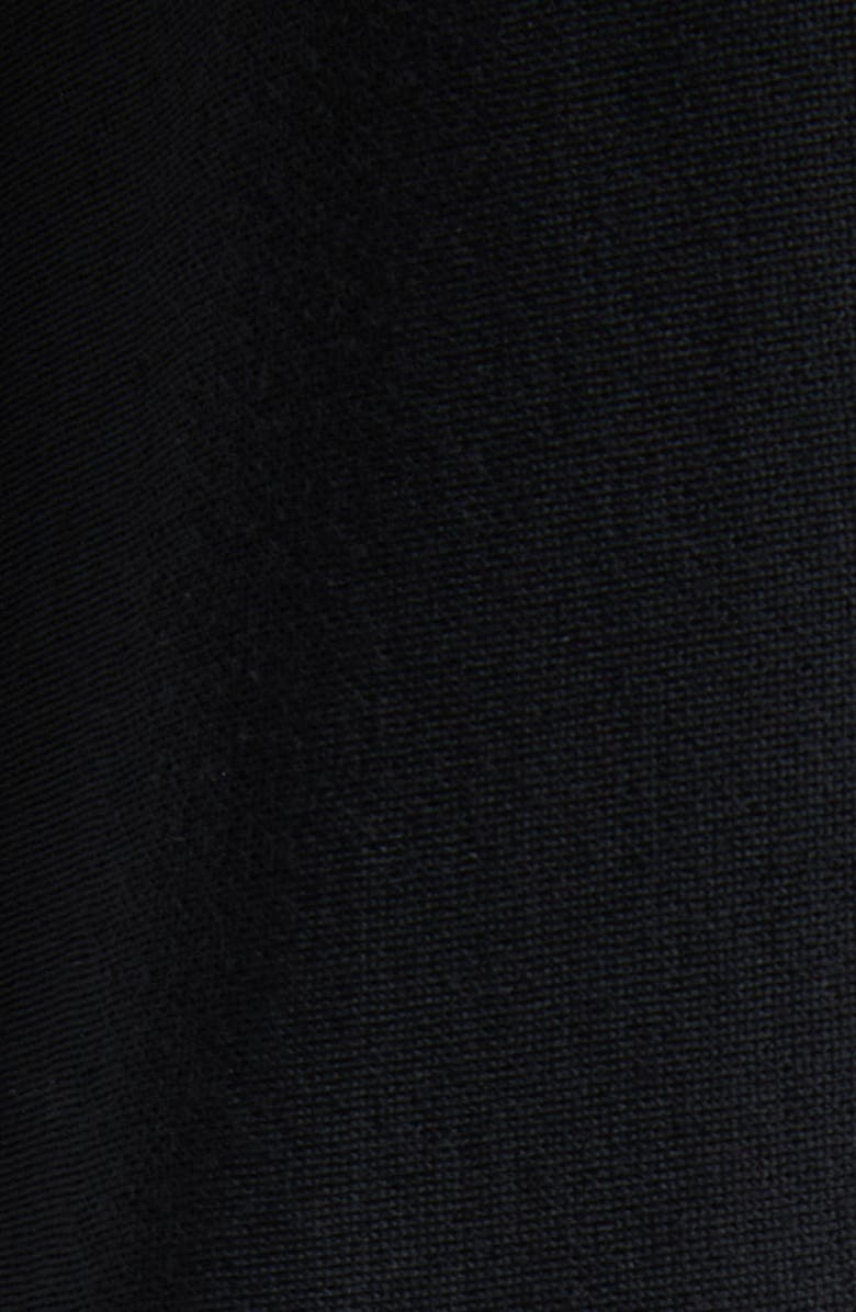 McQueen Lace Detail Asymmetric Dress, Alternate, color, Black/ Black