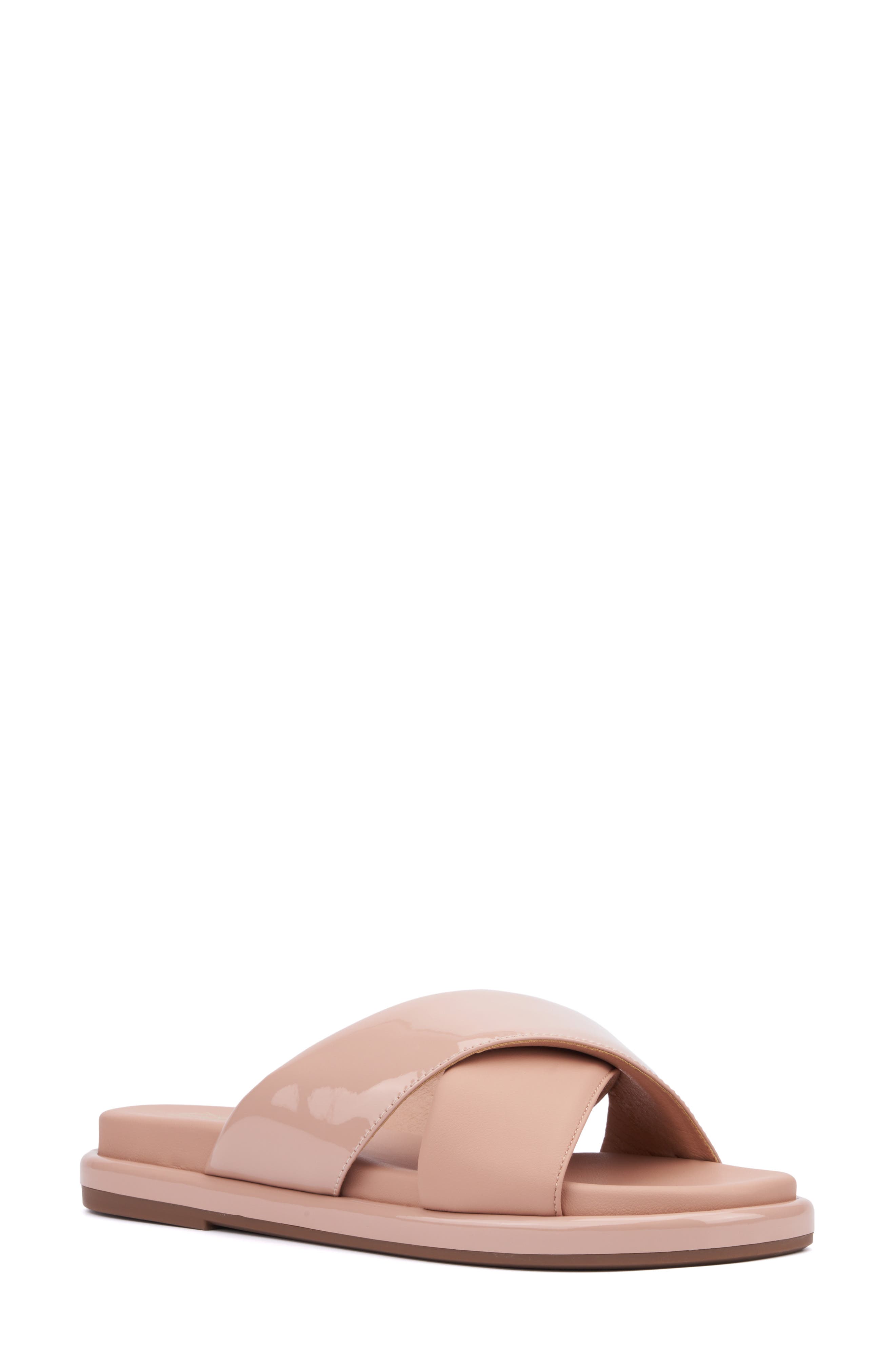 NEW YORK AND COMPANY Geralyn Slide Sandal, Main, color, Beige