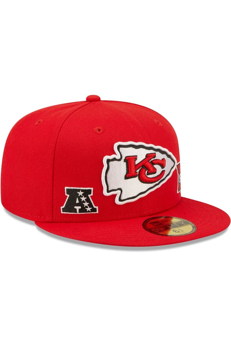Men's New Era Red Kansas City Chiefs Identity 59FIFTY Fitted Hat, Alternate, color, Red