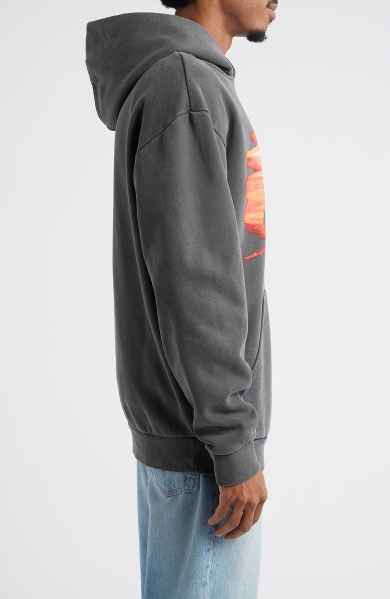 ONE OF THESE DAYS Look Beyond Graphic Hoodie, Alternate, color, Washed Black