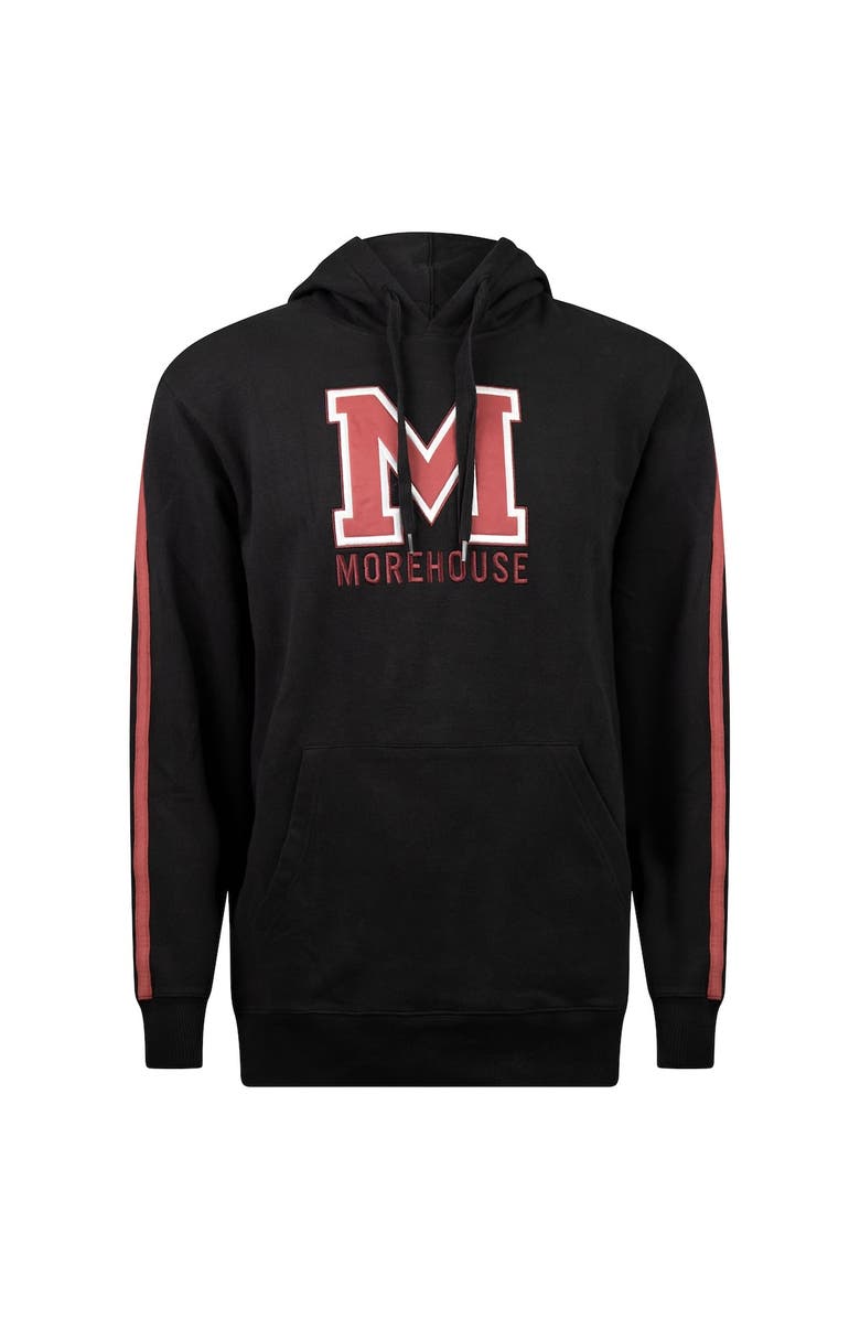 FISLL Men's FISLL Black Morehouse Maroon Tigers Oversized Stripes Pullover Hoodie, Alternate, color, 
