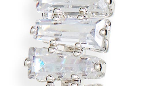 Tasha Baguette Cubic Zirconia Hoop Earrings