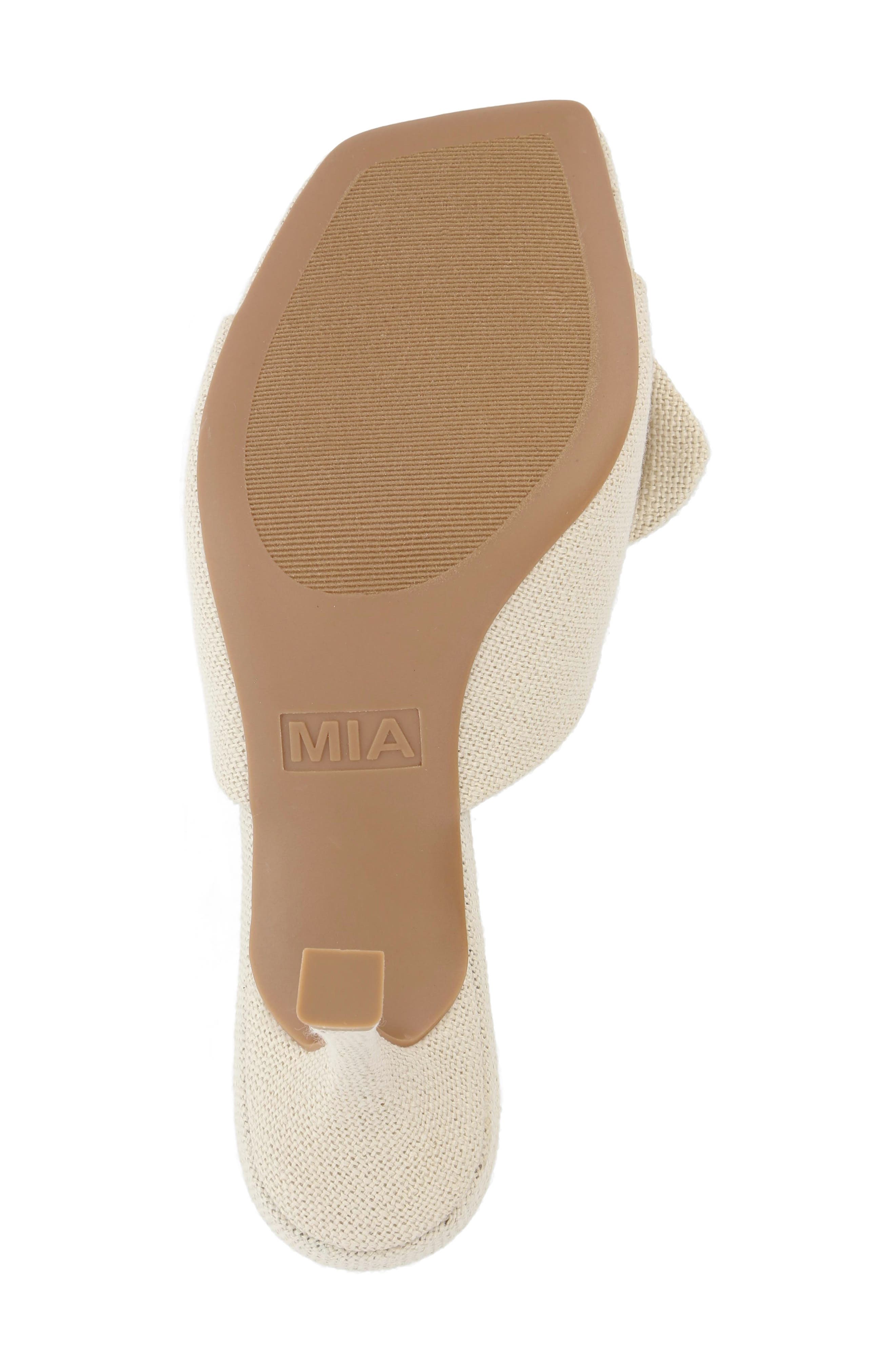 MIA Elyzza Bow Slide Sandal, Alternate, color, Natural