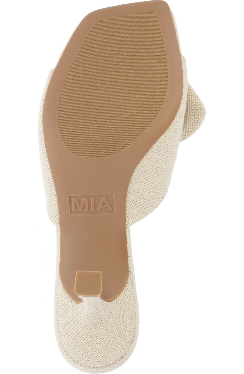MIA Elyzza Bow Slide Sandal, Alternate, color, Natural