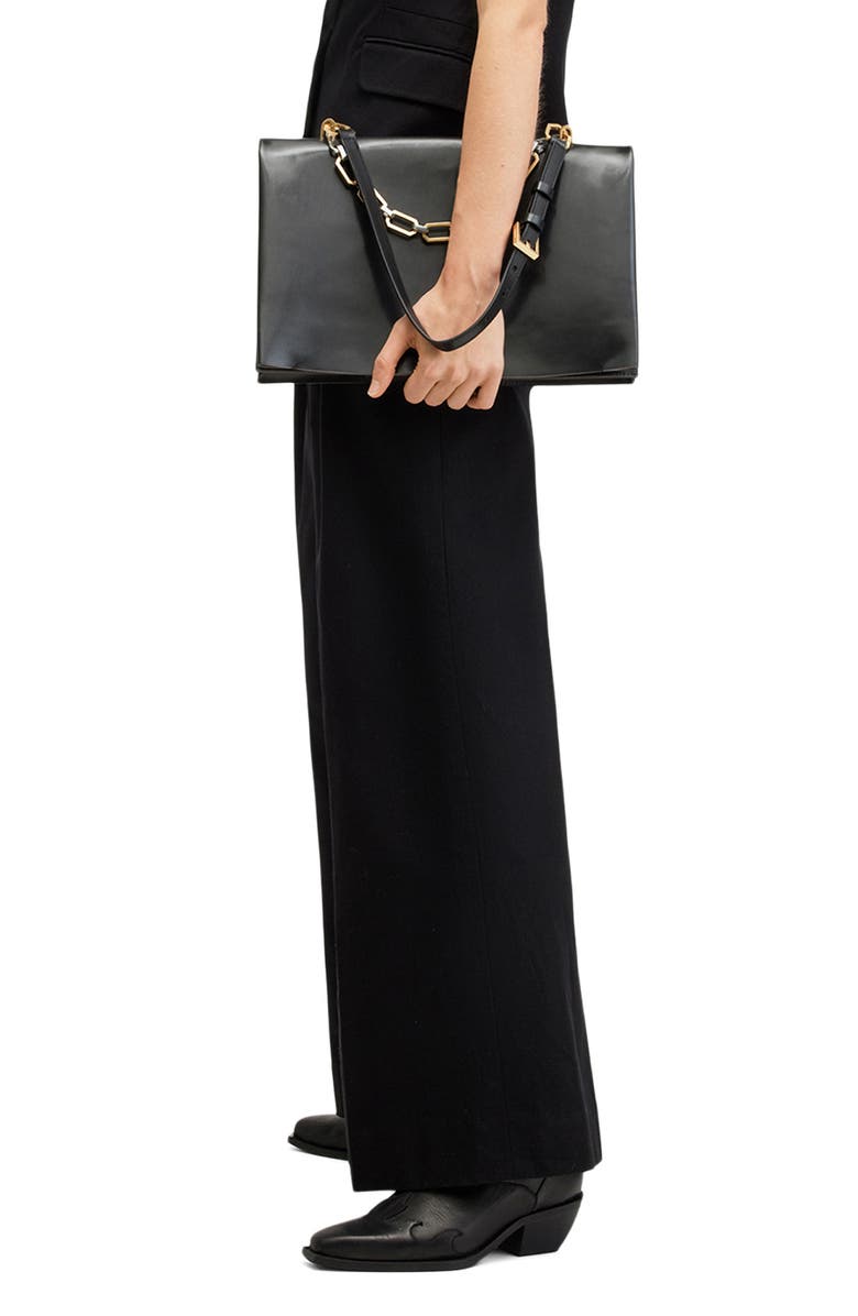 AllSaints Hally Pleat Front Wide Leg Pants, Alternate, color,